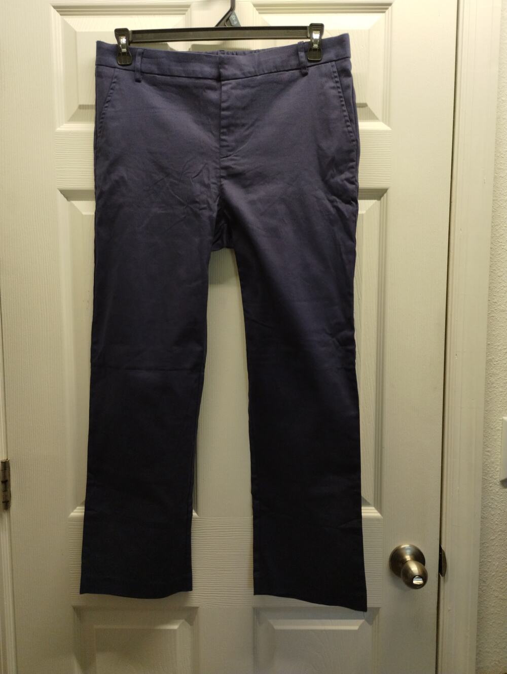 Urban Coco NWT Women's Size Large Navy Blue Chino Straight Leg Ankle Pants